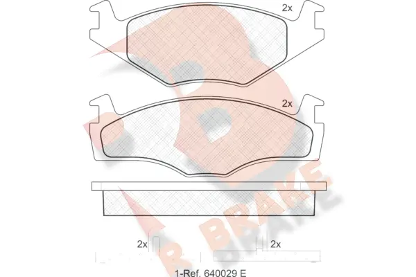 Kit de plaquettes de frein, frein à disque R BRAKE RB0460