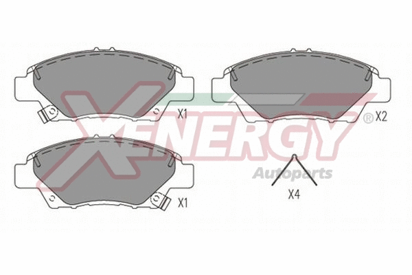Kit de plaquettes de frein, frein à disque AP XENERGY X41352
