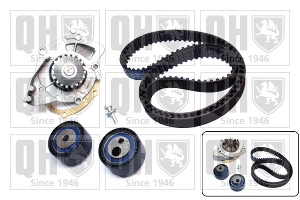 Pompe à eau + kit de courroie crantée QUINTON HAZELL QBPK7520