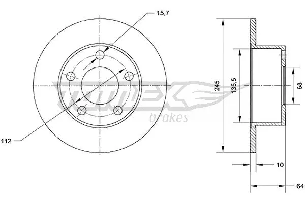 Disque de frein TOMEX Brakes TX 70-02