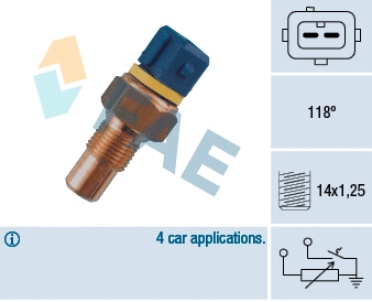 Sonde, température du liquide de refroidissement FAE 34050