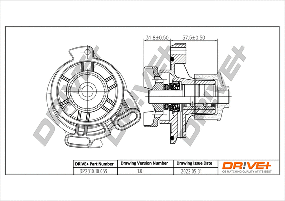 Pompe à eau, refroidissement du moteur Dr!ve+ DP2310.10.059