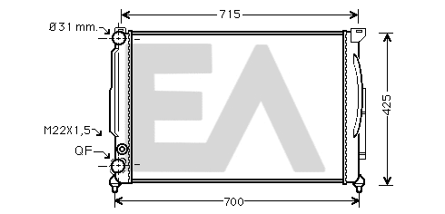 Radiateur, refroidissement du moteur EACLIMA 31R02030