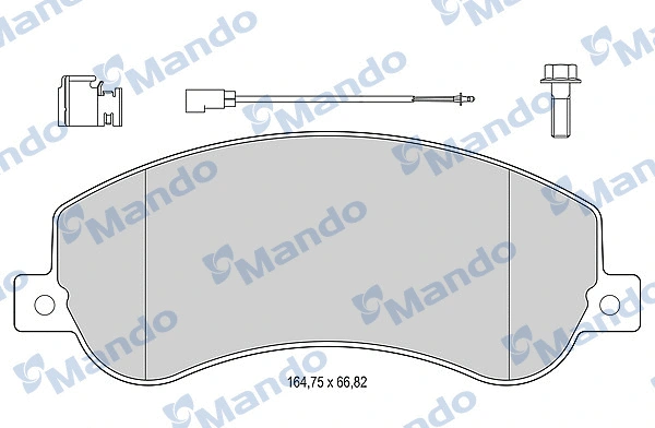 Kit de plaquettes de frein, frein à disque MANDO MBF015034