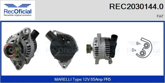 Alternateur RECOFICIAL REC2030144.0