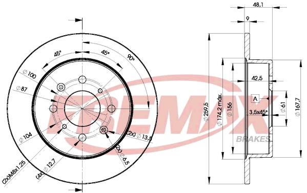 Disque de frein FREMAX BD-5105