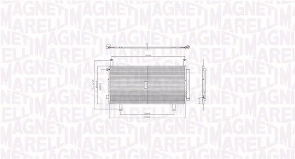 Condenseur, climatisation MAGNETI MARELLI 350203105100