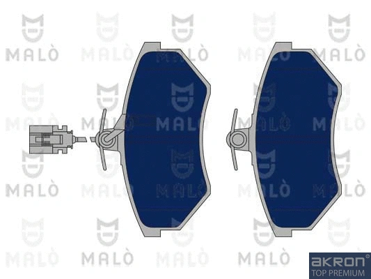Kit de plaquettes de frein, frein à disque AKRON-MALÒ 1050863