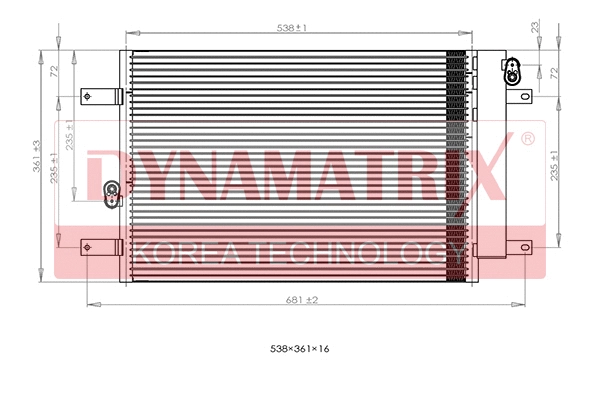 Condenseur, climatisation DYNAMATRIX DR94575