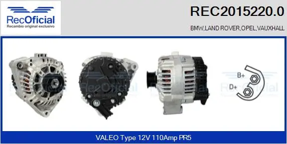 Alternateur RECOFICIAL REC2015220.0