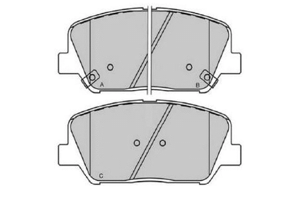 Kit de plaquettes de frein, frein à disque KAVO PARTS KBP-3060