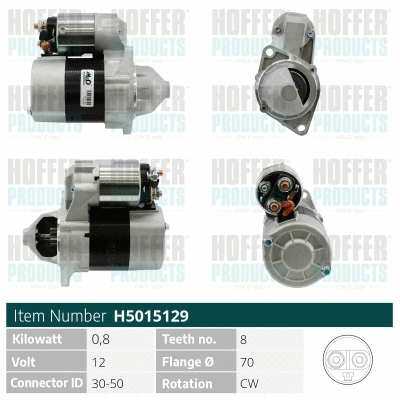 Démarreur HOFFER H5015129