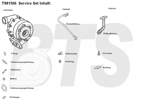 Turbocompresseur, suralimentation BTS Turbo T981556