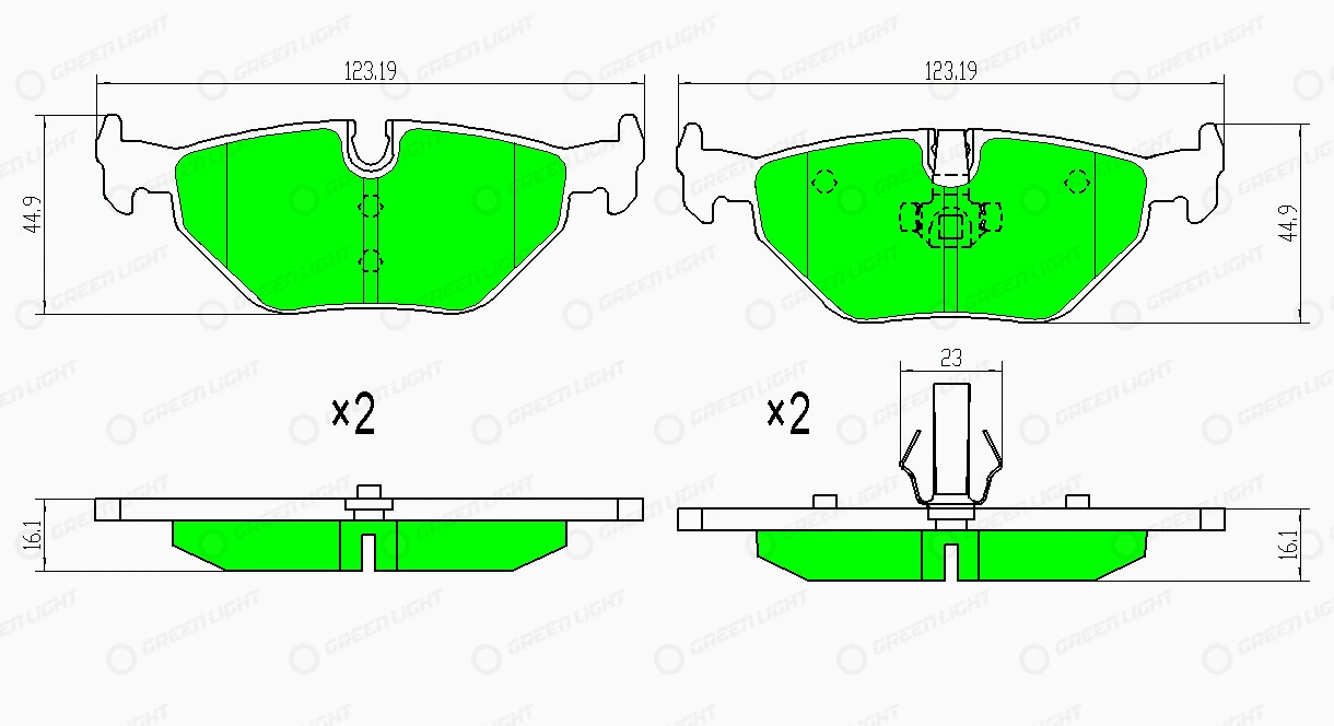 Kit de plaquettes de frein, frein à disque Automotive Adriado GLBP0036