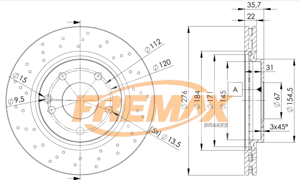 Disque de frein FREMAX BD-0115