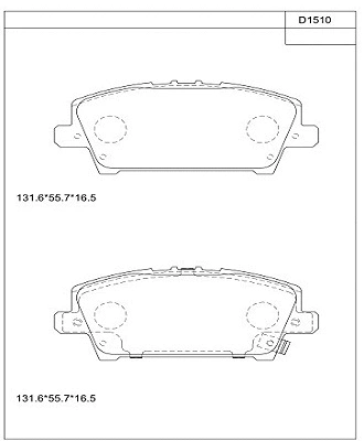 Kit de plaquettes de frein, frein à disque ASIMCO KD1510