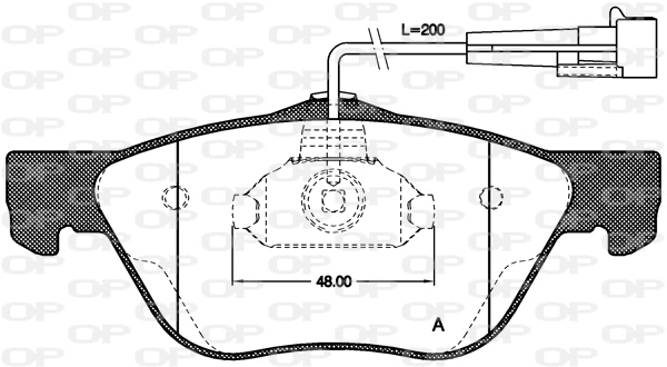 Kit de plaquettes de frein, frein à disque OPEN PARTS BPA0589.02