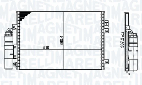 Condenseur, climatisation MAGNETI MARELLI - BR S1337001MM