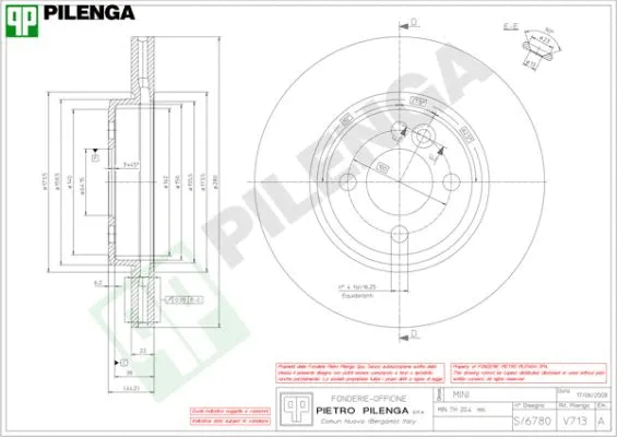 Disque de frein PILENGA V713