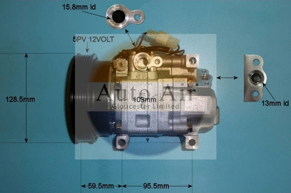 Compresseur, climatisation AUTO AIR GLOUCESTER 14-1019