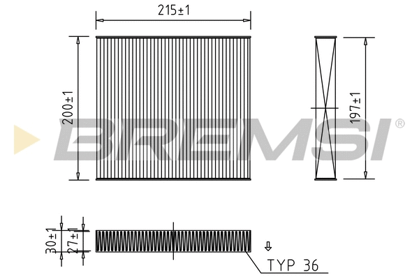 Filtre, air de l'habitacle BREMSI FC0431