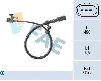 Capteur d'angle, vilebrequin FAE 79384
