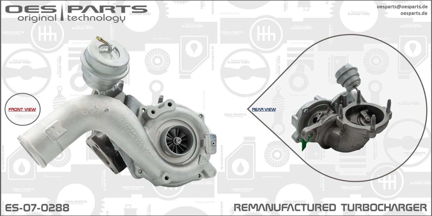 Turbocompresseur, suralimentation OES PARTS ES-07-0288