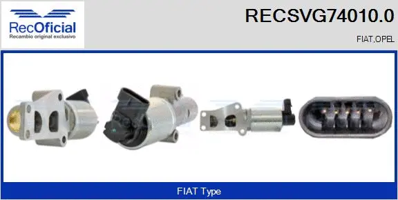 Vanne EGR RECOFICIAL RECSVG74010.0