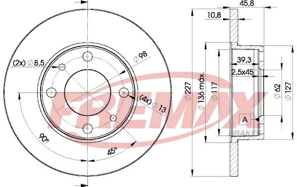 Disque de frein FREMAX BD-5812