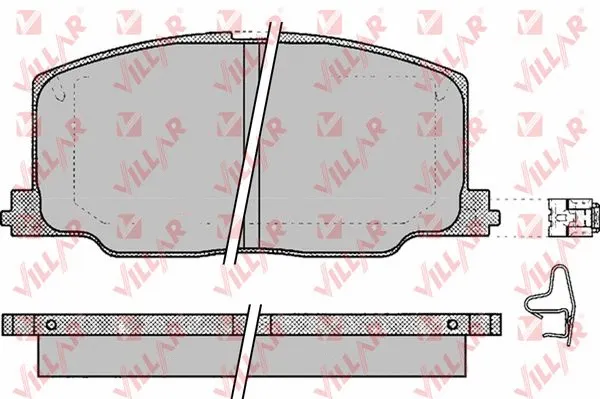 Kit de plaquettes de frein, frein à disque VILLAR 626.0068