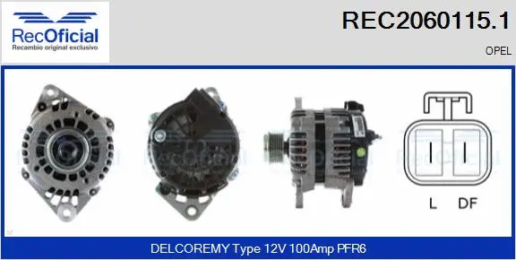 Alternateur RECOFICIAL REC2060115.1
