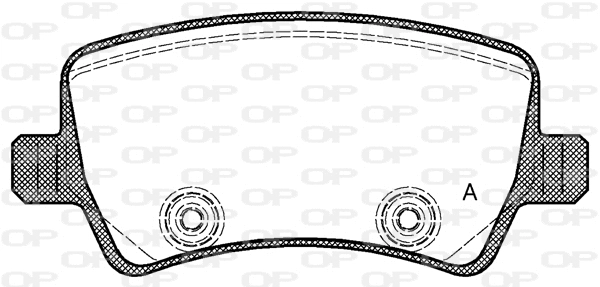 Kit de plaquettes de frein, frein à disque OPEN PARTS BPA1236.00