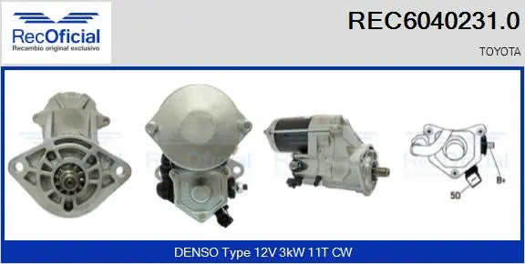 Démarreur RECOFICIAL REC6040231.0