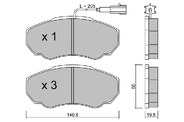 Kit de plaquettes de frein, frein à disque AISIN BPFI-1010