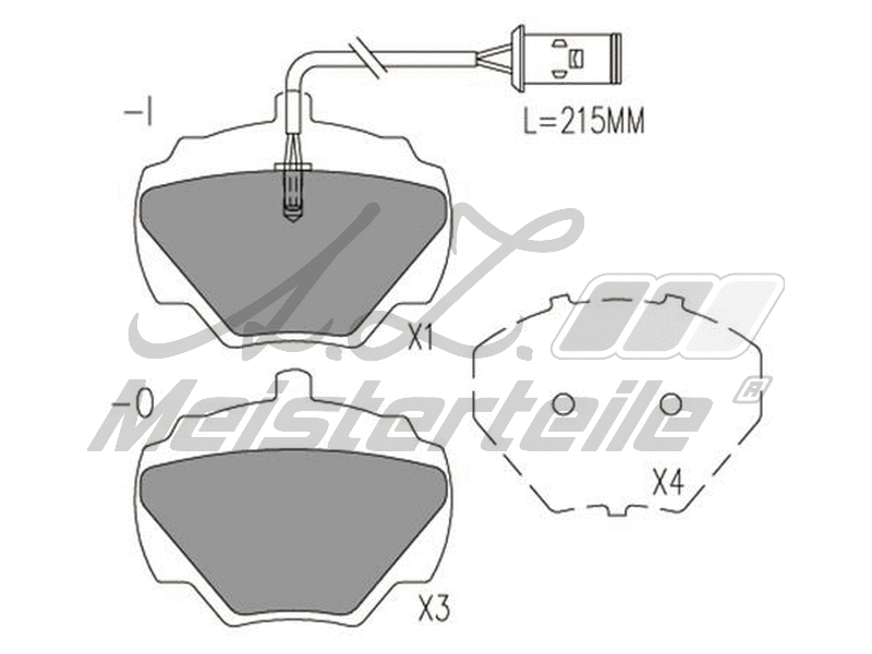 Kit de plaquettes de frein, frein à disque A.Z. Meisterteile AZMT-44-022-1682