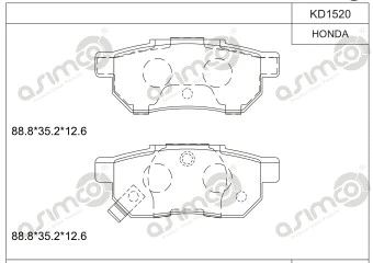 Kit de plaquettes de frein, frein à disque ASIMCO KD1520