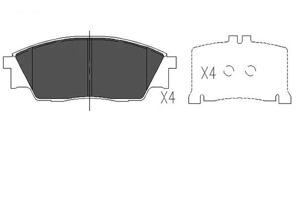 Kit de plaquettes de frein, frein à disque KAVO PARTS KBP-8009