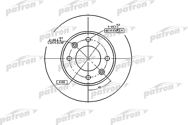 Disque de frein PATRON PBD4185