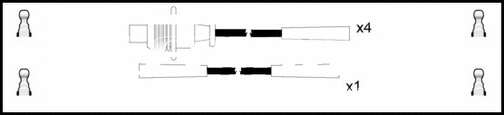 Kit de câbles d'allumage LEMARK HOES210
