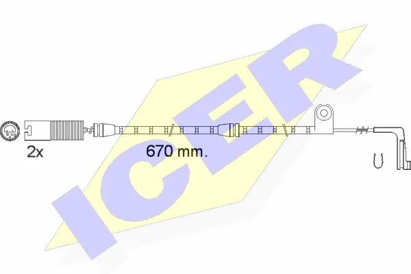 Contact d'avertissement, usure des plaquettes de frein ICER 610478 E C