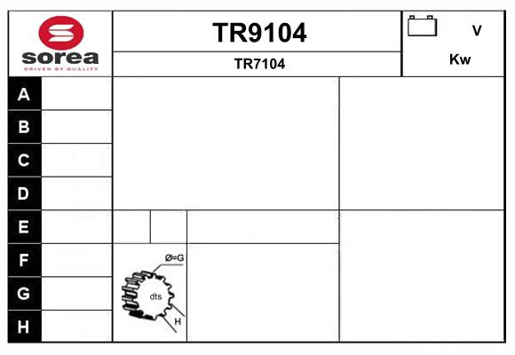 Démarreur SNRA TR9104