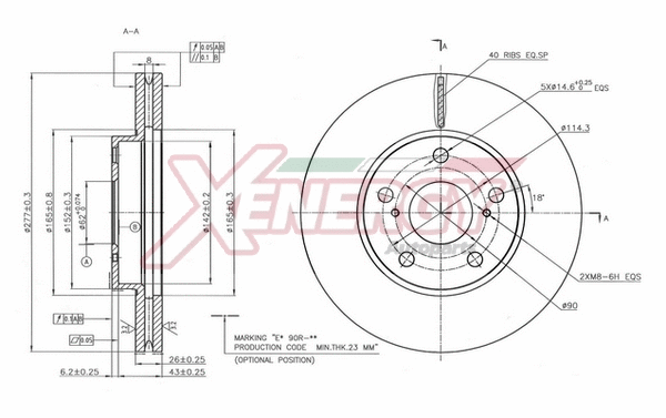 Disque de frein AP XENERGY X602916