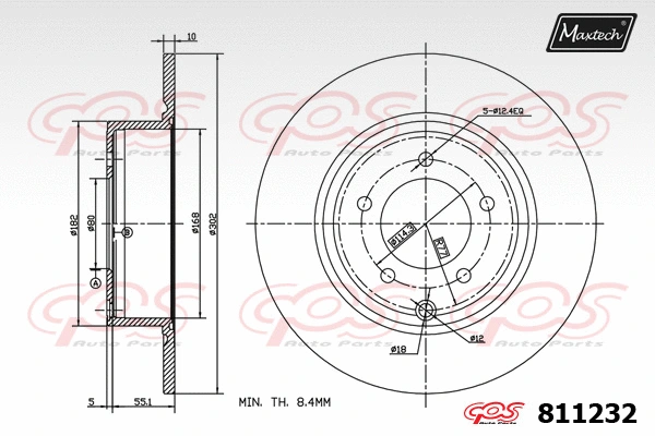 Disque de frein MAXTECH 811232