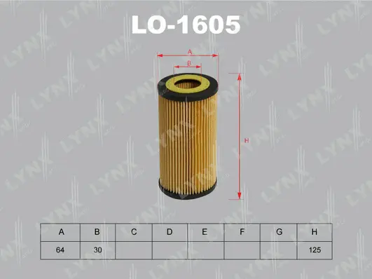 Filtre à huile LYNXAUTO LO-1605