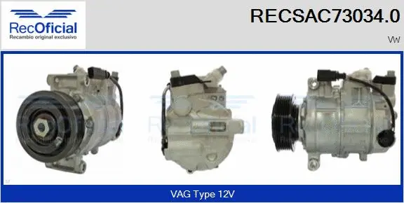 Compresseur, climatisation RECOFICIAL RECSAC73034.0