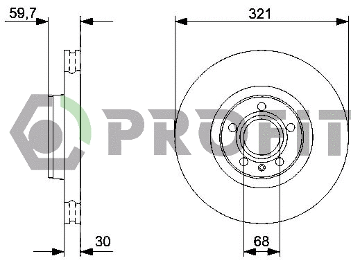 Disque de frein PROFIT 5010-1277