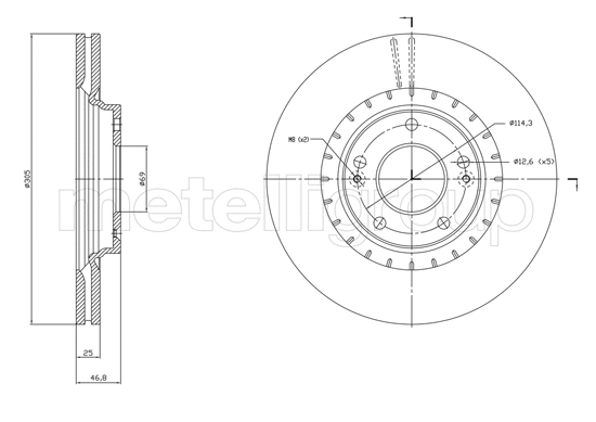 Disque de frein CIFAM 800-1818C