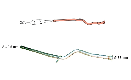 Tube de réparation, catalyseur HJS 91 22 0083