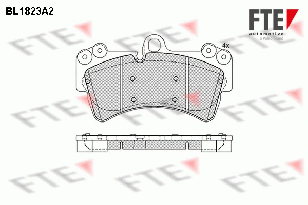 Kit de plaquettes de frein, frein à disque FTE 9010401