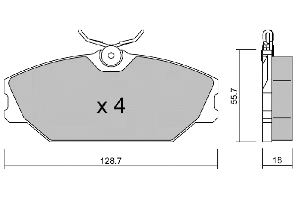 Kit de plaquettes de frein, frein à disque AISIN BPRE-1013